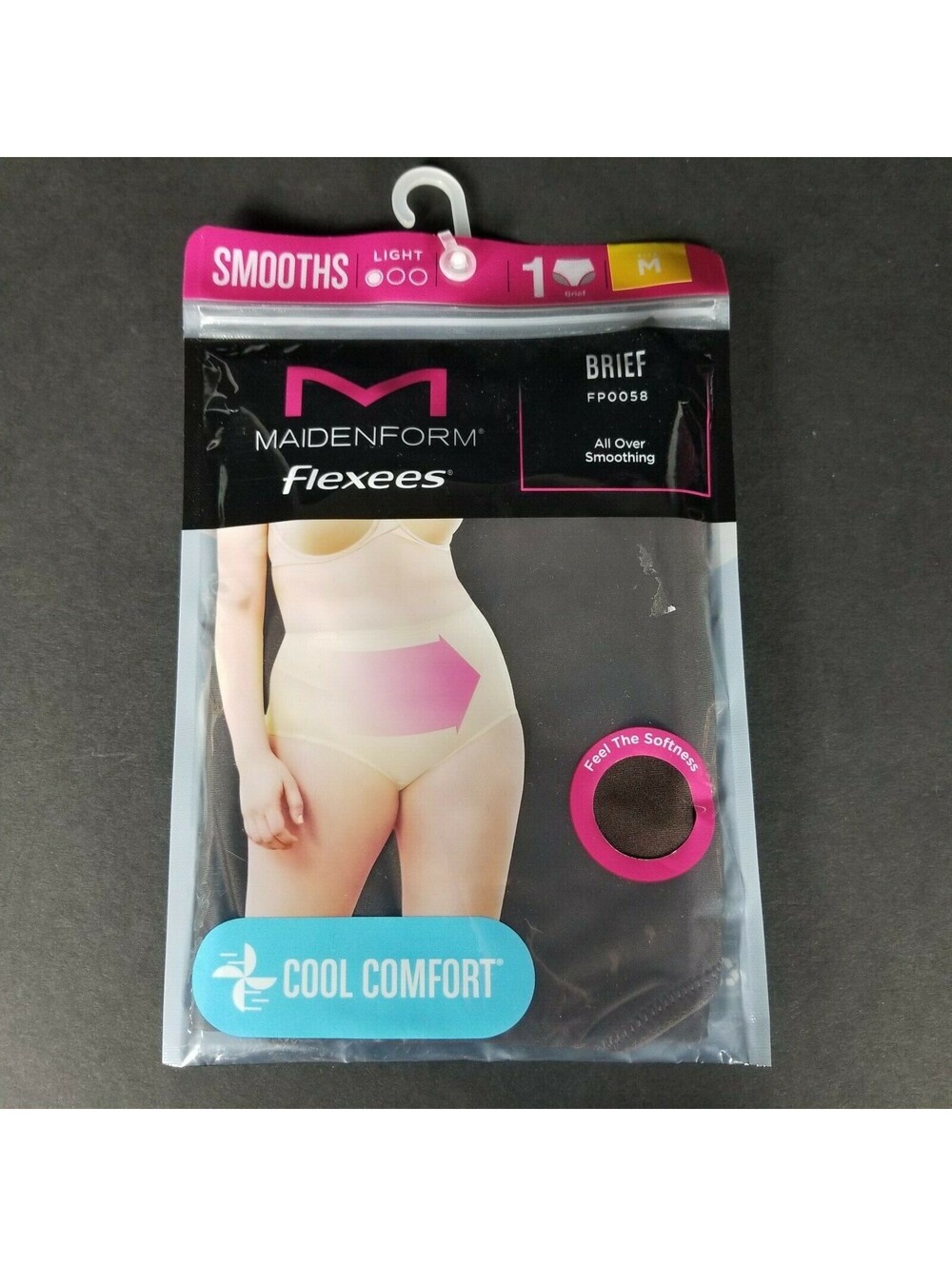 Maidenform Flexees Womens Brief Cool Comfort Size M Dark Brown Smoothing